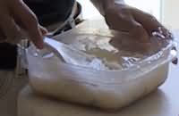 Adding the sushi rice