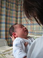  Looking at Mummy.